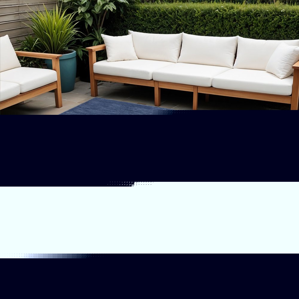 9' Blue Square Indoor Outdoor Area Rug