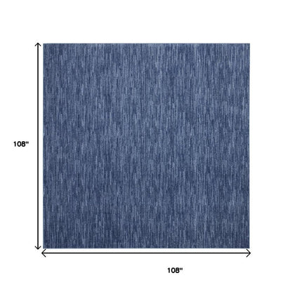 9' Blue Square Indoor Outdoor Area Rug