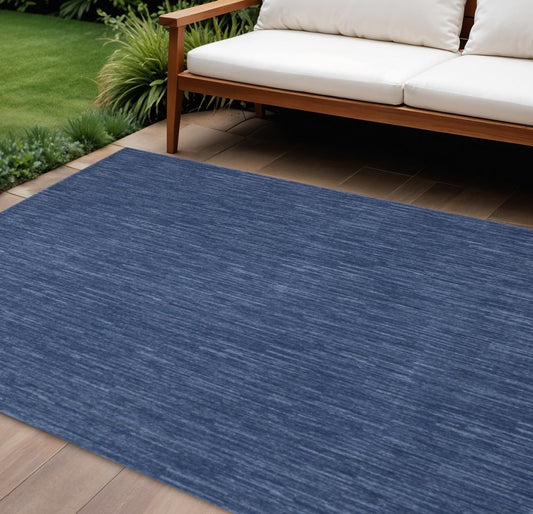 9' X 12' Blue Indoor Outdoor Area Rug