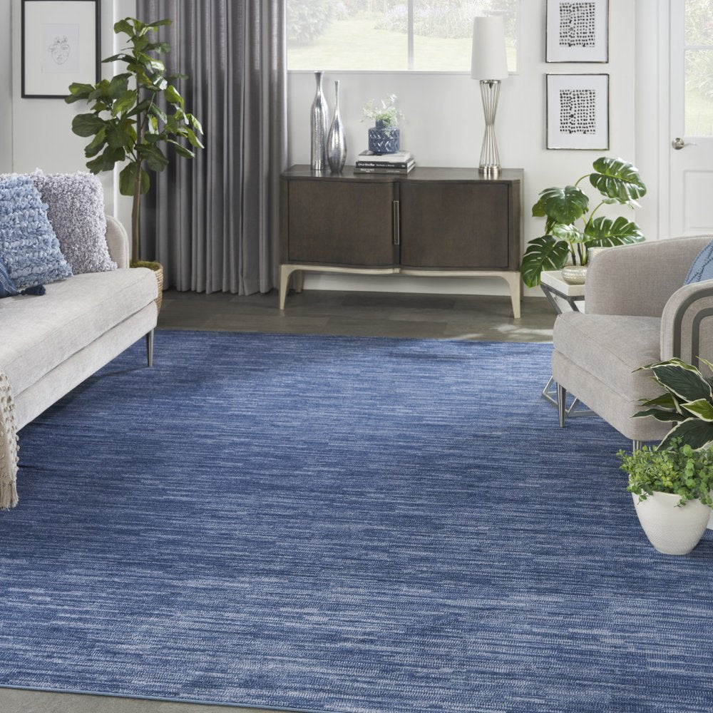 9' X 12' Blue Indoor Outdoor Area Rug