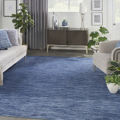9' X 12' Blue Indoor Outdoor Area Rug