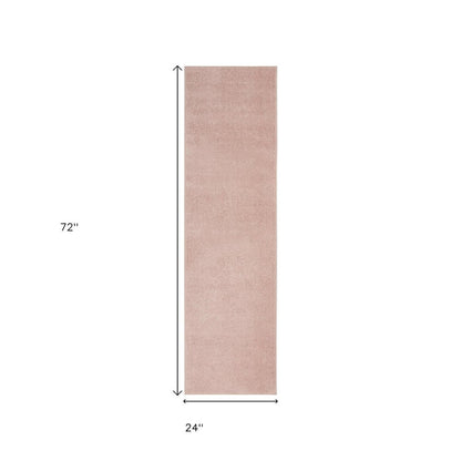 6' Pink Indoor Outdoor Runner Rug