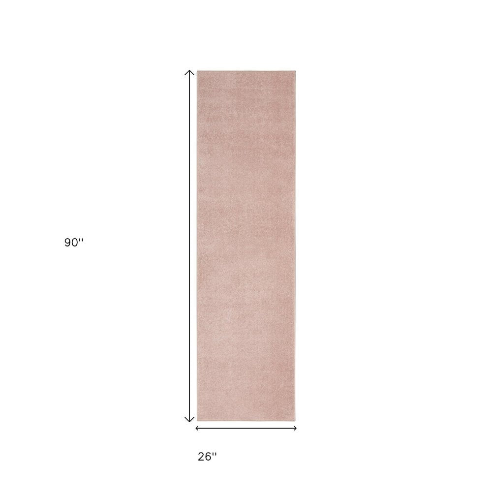 8' Pink Indoor Outdoor Runner Rug