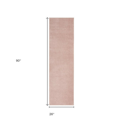 8' Pink Indoor Outdoor Runner Rug