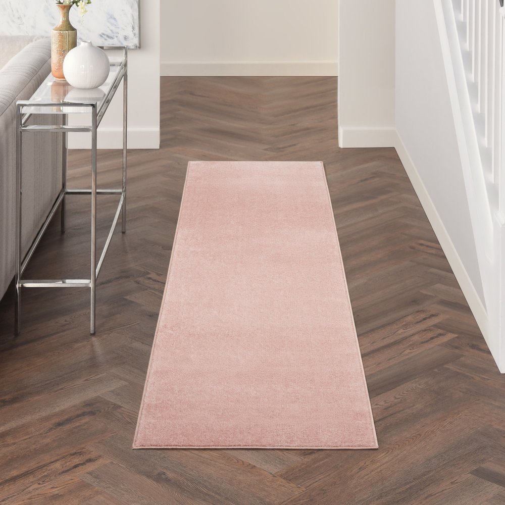 8' Pink Indoor Outdoor Runner Rug