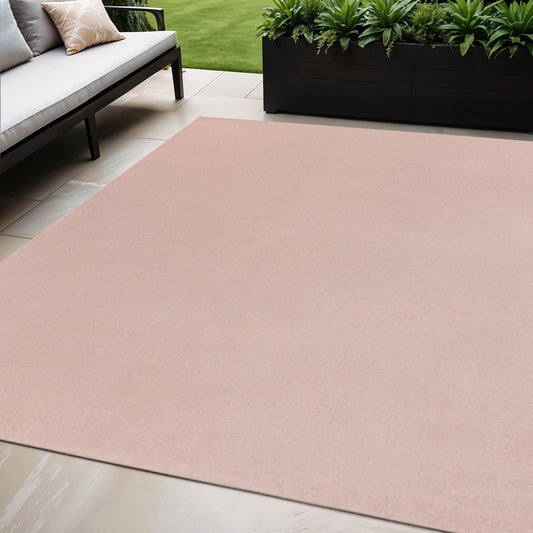 5' X 7' Pink Indoor Outdoor Area Rug