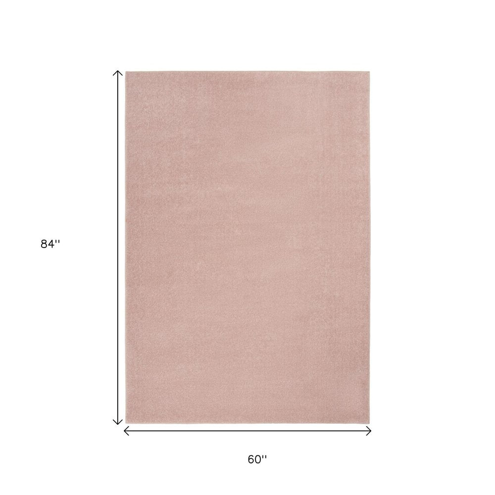 5' X 7' Pink Indoor Outdoor Area Rug
