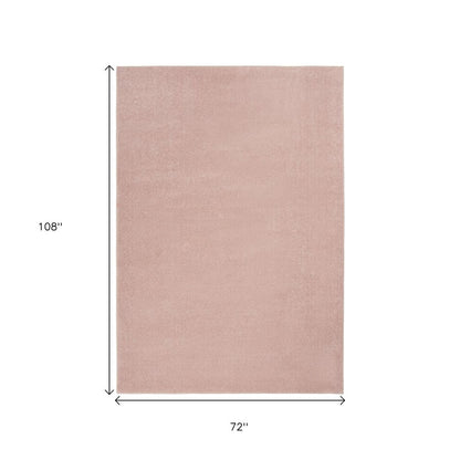 6' X 9' Pink Indoor Outdoor Area Rug