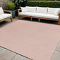 7' Pink Square Indoor Outdoor Area Rug