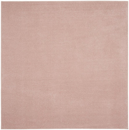 7' Pink Square Indoor Outdoor Area Rug