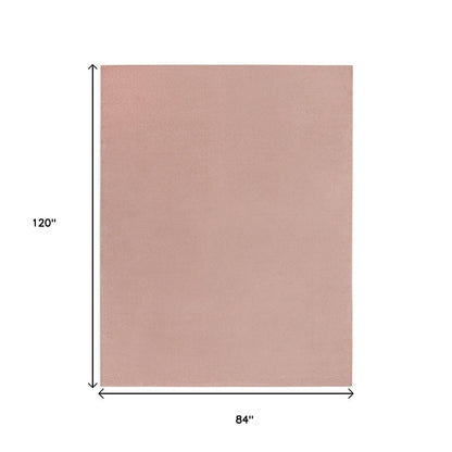 7' X 10' Pink Indoor Outdoor Area Rug