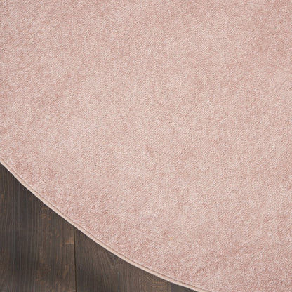 8' X 8' Pink Round Indoor Outdoor Area Rug