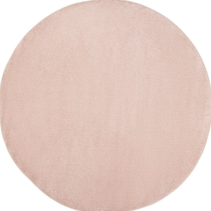 8' X 8' Pink Round Indoor Outdoor Area Rug