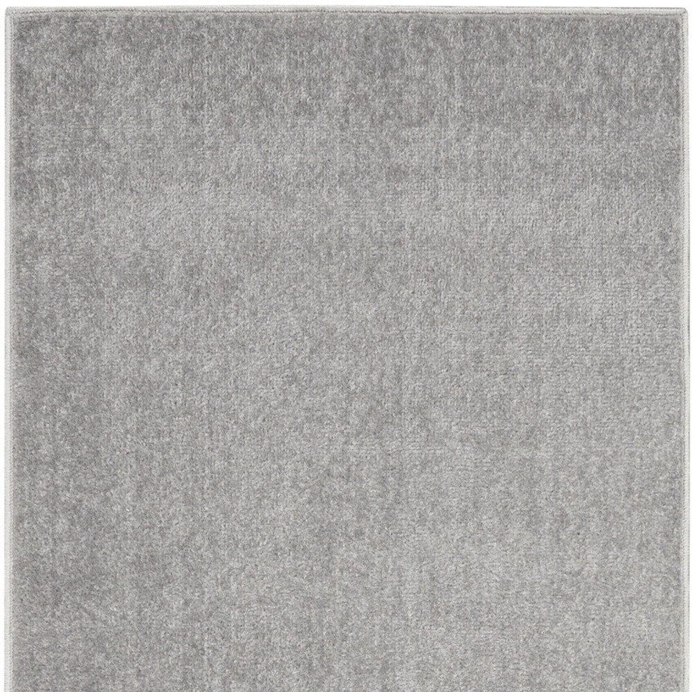 8' Gray Indoor Outdoor Runner Rug