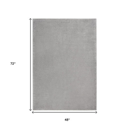 4' X 6' Gray Indoor Outdoor Area Rug