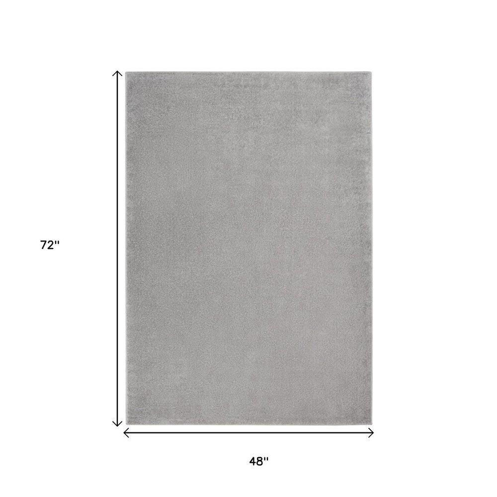 4' X 6' Gray Indoor Outdoor Area Rug