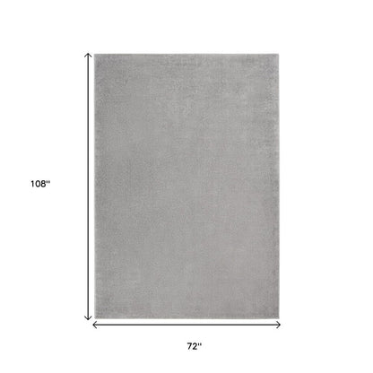 6' X 9' Gray Indoor Outdoor Area Rug