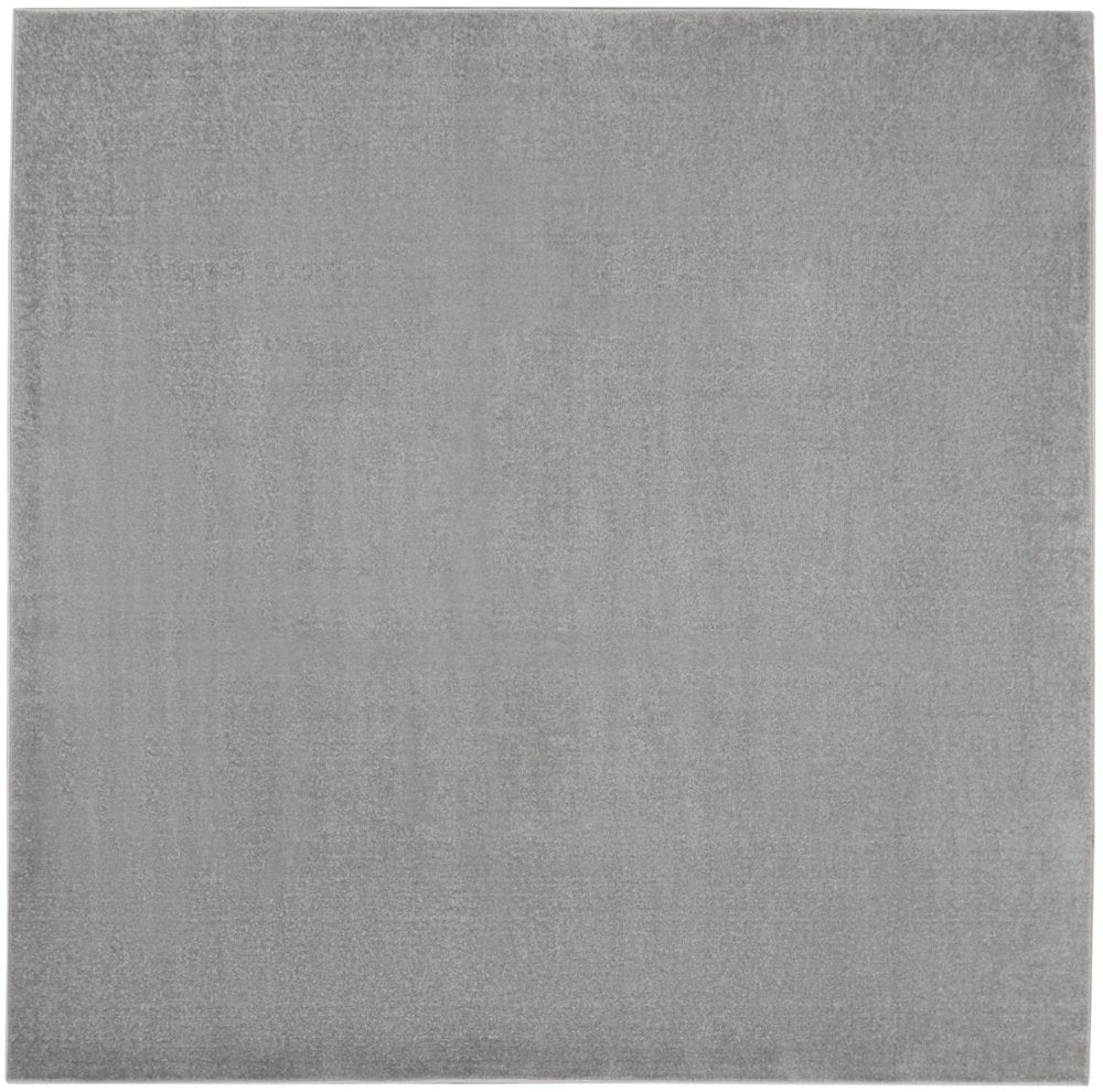 7' Gray Square Indoor Outdoor Area Rug