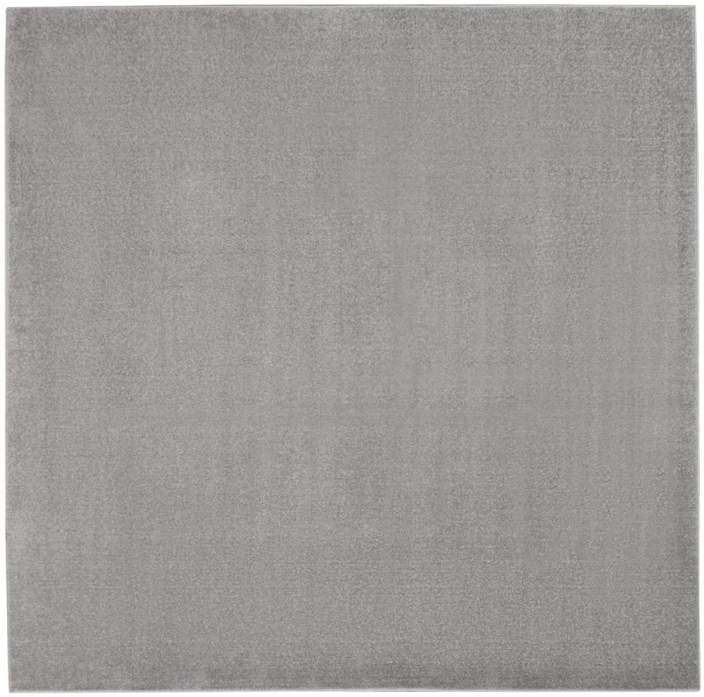 7' Gray Square Indoor Outdoor Area Rug