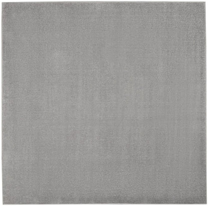 7' Gray Square Indoor Outdoor Area Rug