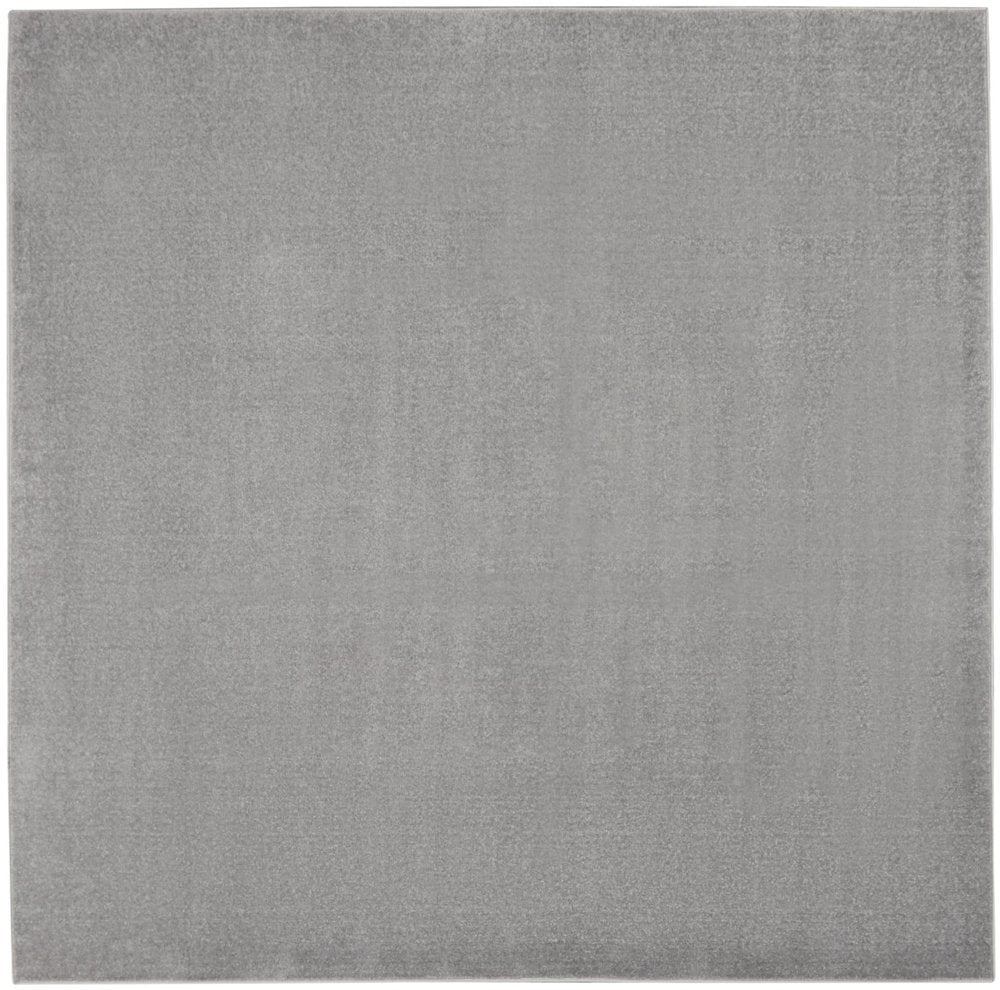 7' Gray Square Indoor Outdoor Area Rug