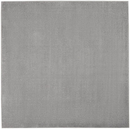 7' Gray Square Indoor Outdoor Area Rug
