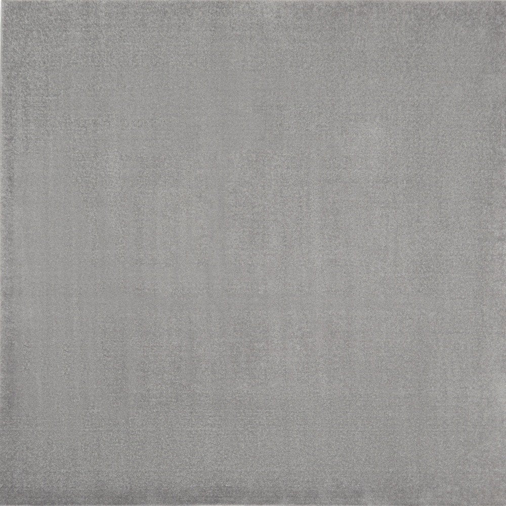 7' Gray Square Indoor Outdoor Area Rug