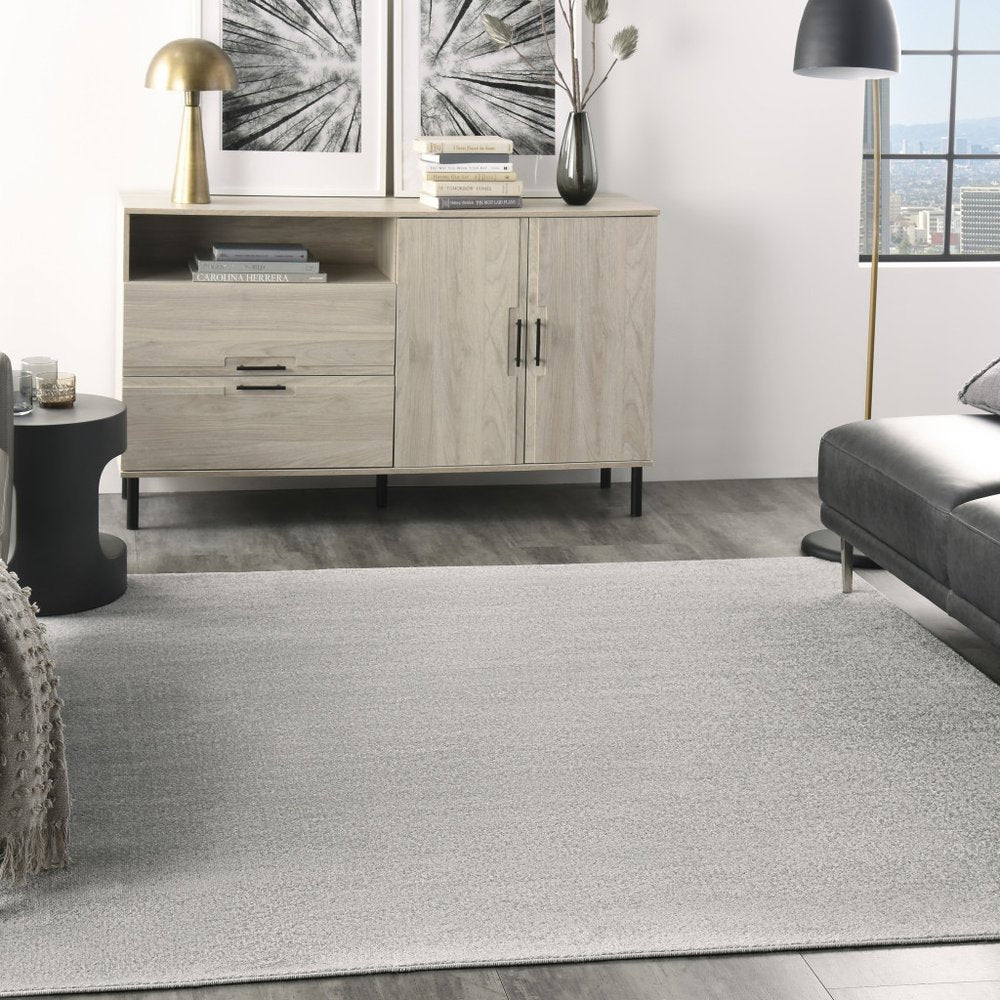 7' Gray Square Indoor Outdoor Area Rug