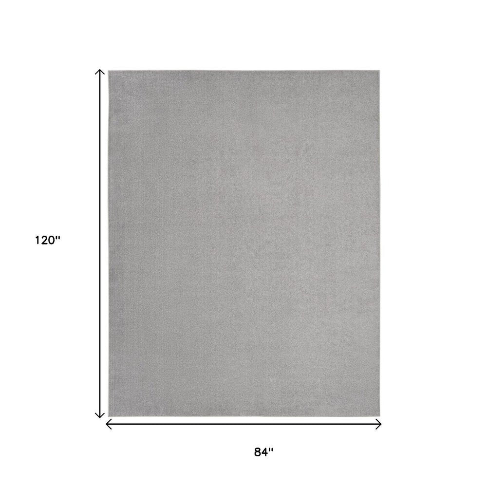 7' X 10' Gray Indoor Outdoor Area Rug