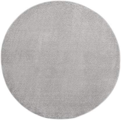 8' X 8' Gray Round Indoor Outdoor Area Rug