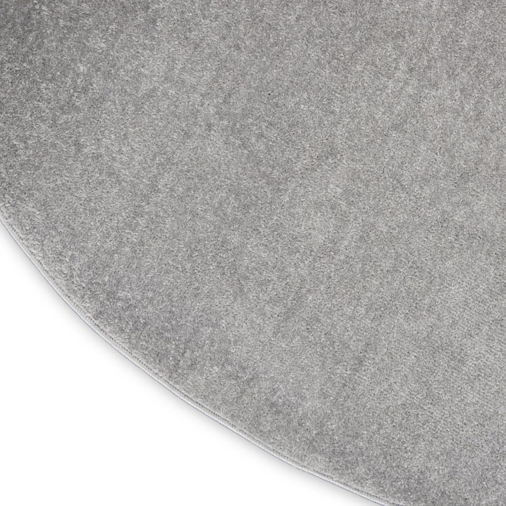8' X 8' Gray Round Indoor Outdoor Area Rug