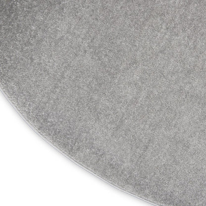 8' X 8' Gray Round Indoor Outdoor Area Rug