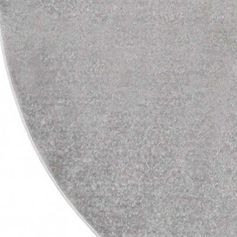 8' X 8' Gray Round Indoor Outdoor Area Rug