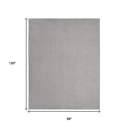 8' X 10' Gray Indoor Outdoor Area Rug