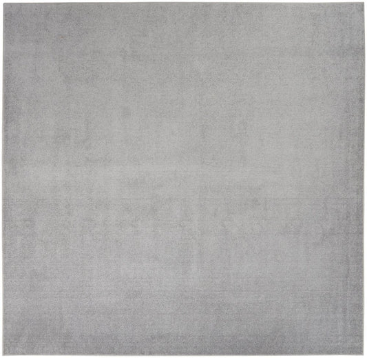 9' Gray Square Indoor Outdoor Area Rug