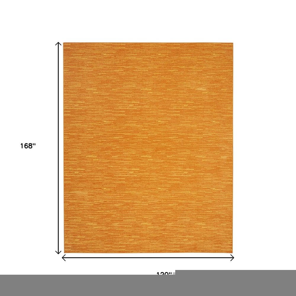 10' X 14' Orange Indoor Outdoor Area Rug