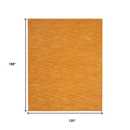 10' X 14' Orange Indoor Outdoor Area Rug