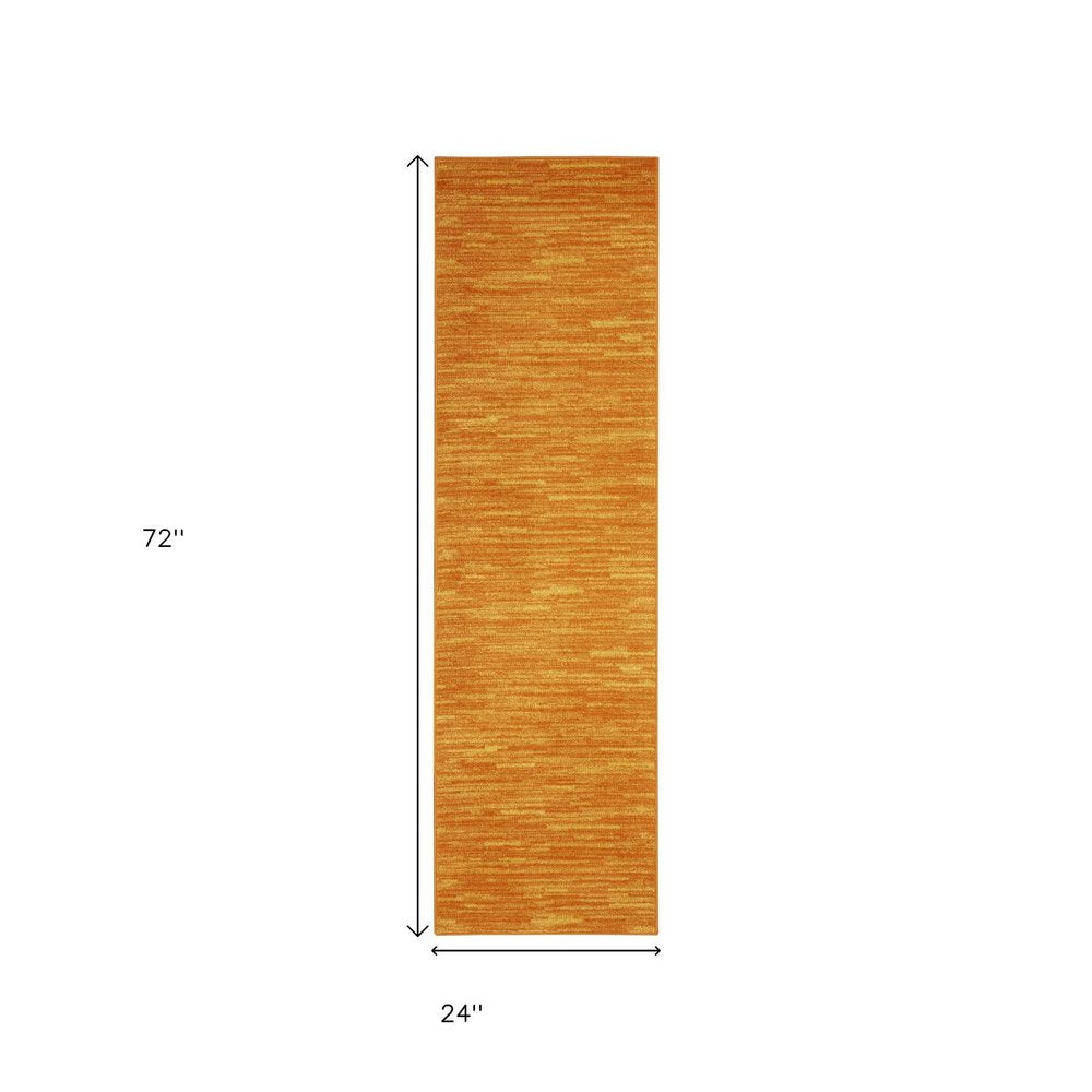 6' Orange Indoor Outdoor Runner Rug