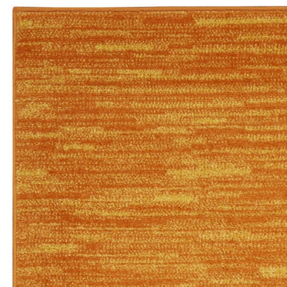 10' Orange Indoor Outdoor Runner Rug