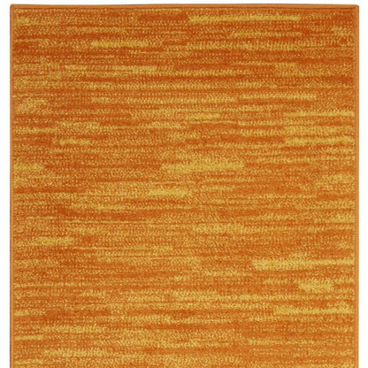 10' Orange Indoor Outdoor Runner Rug