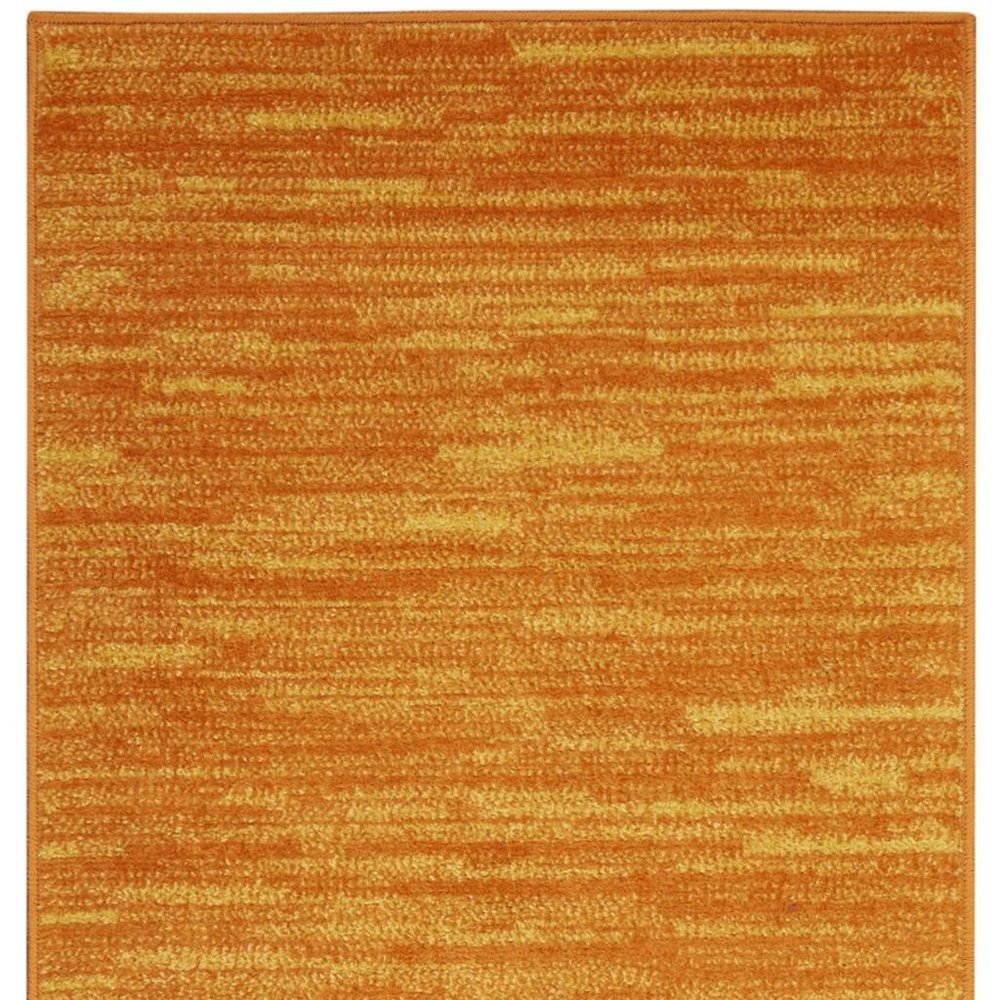 8' Orange Indoor Outdoor Runner Rug