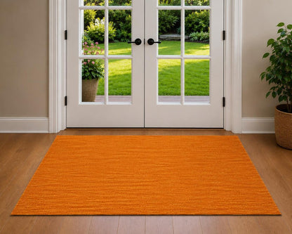 4' X 6' Orange Indoor Outdoor Area Rug