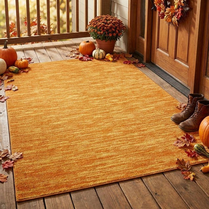 4' X 6' Orange Indoor Outdoor Area Rug