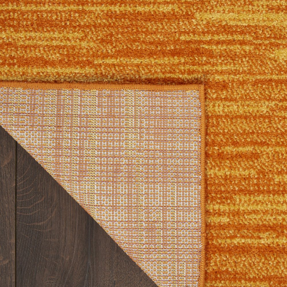 5' X 7' Orange Indoor Outdoor Area Rug