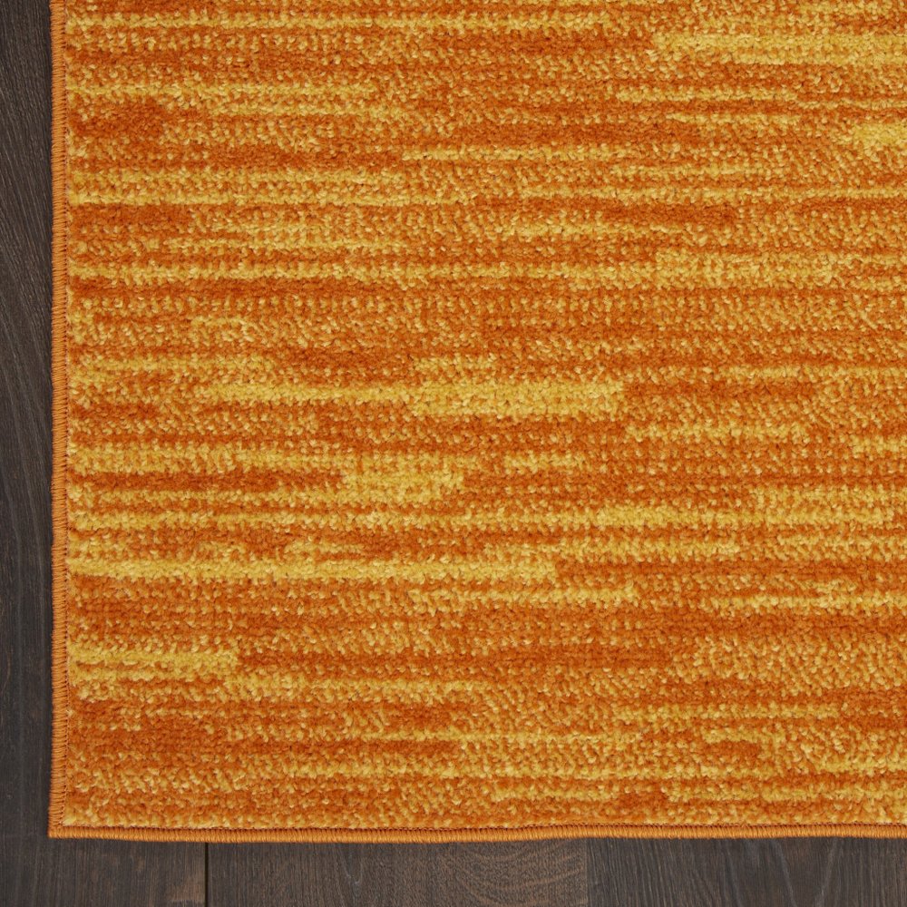 6' X 9' Orange Indoor Outdoor Area Rug