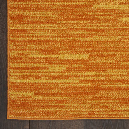 6' X 9' Orange Indoor Outdoor Area Rug