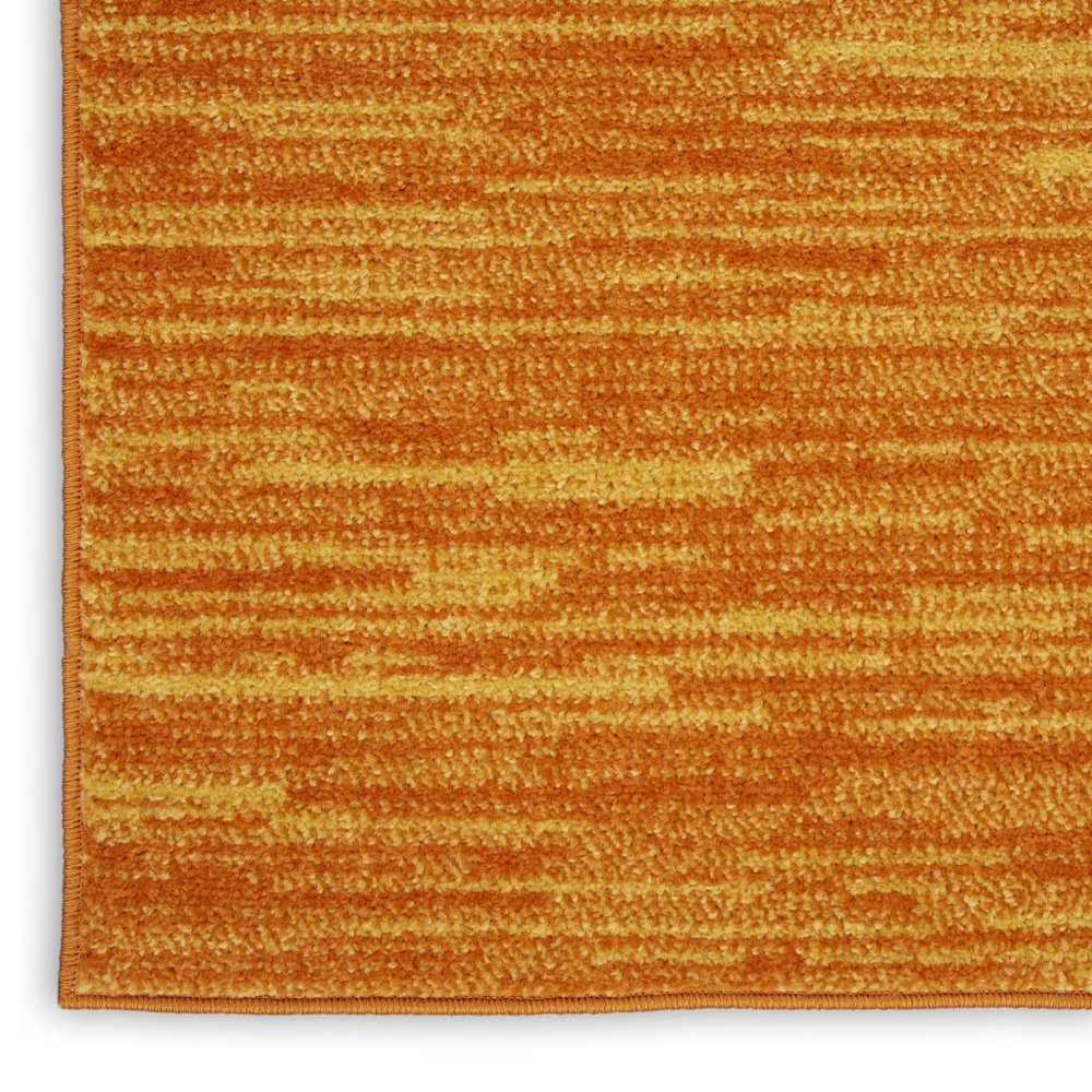 7' Orange Square Indoor Outdoor Area Rug