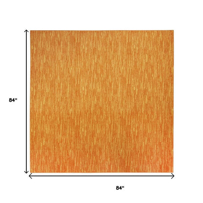 7' Orange Square Indoor Outdoor Area Rug