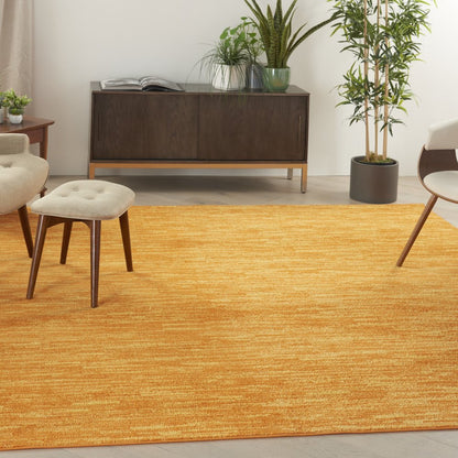 7' Orange Square Indoor Outdoor Area Rug