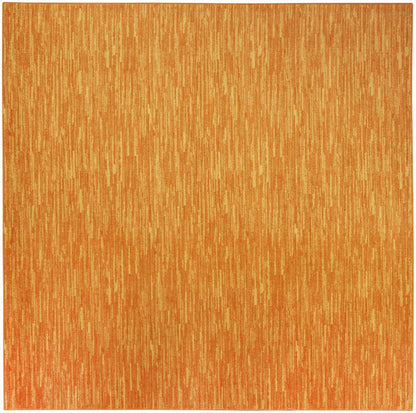 7' Orange Square Indoor Outdoor Area Rug